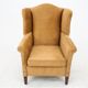 Yellow wingback armchair, Northern Europe, circa 1940s