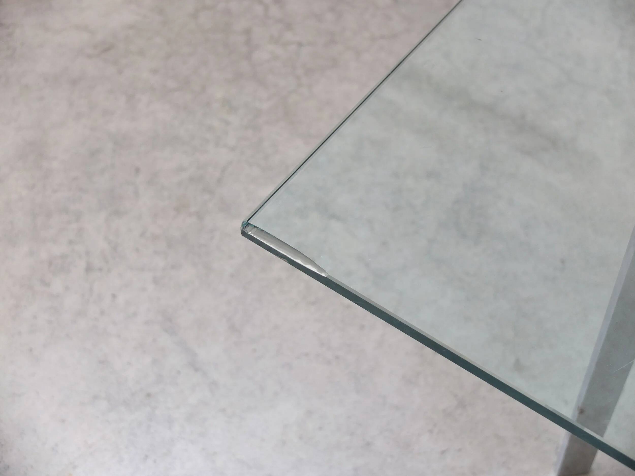 Glass 'Barcelona' coffee table by Mies Van Der Rohe for Knoll, 1929