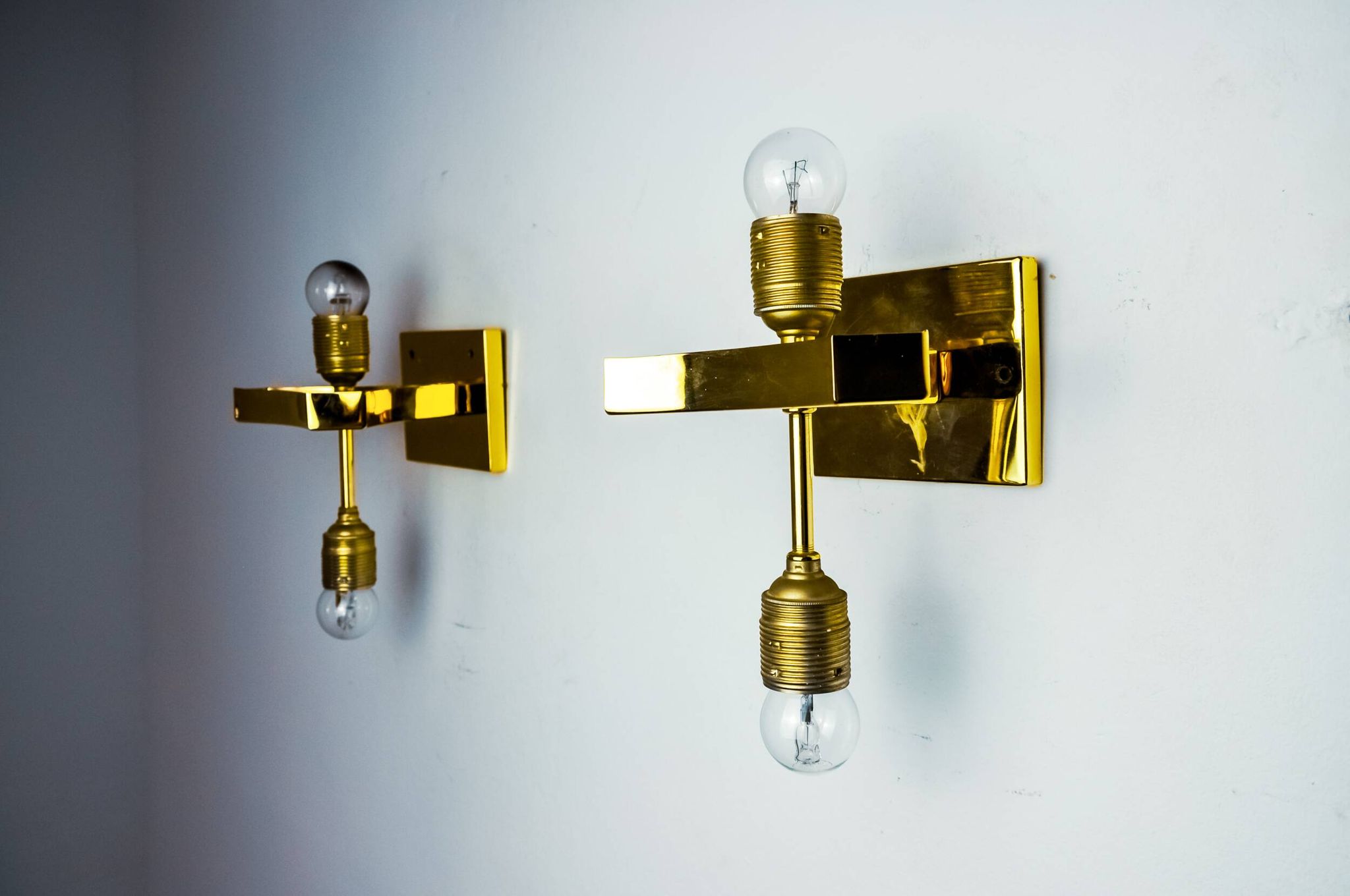 Paire d'appliques de la maison Sciolari pour Lightolier, Italie, 1970
