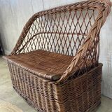 Vintage wicker chest/bench