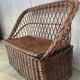 Coffre/banc en osier vintage