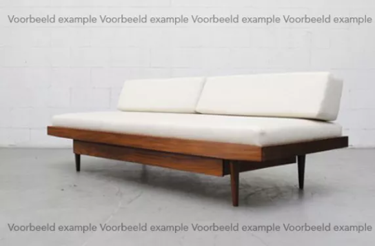 Méridienne vintage mid century en teck