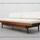Méridienne vintage mid century en teck