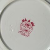 Set of 6 hollow iron earth plates by Boch