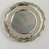 Silver metal ramekin with glass insert, ribbons, bows