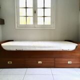 Scandinavian teak bed 70s-80s