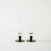 Pair of champagne glasses, Italian design, 1970s, production: Italy