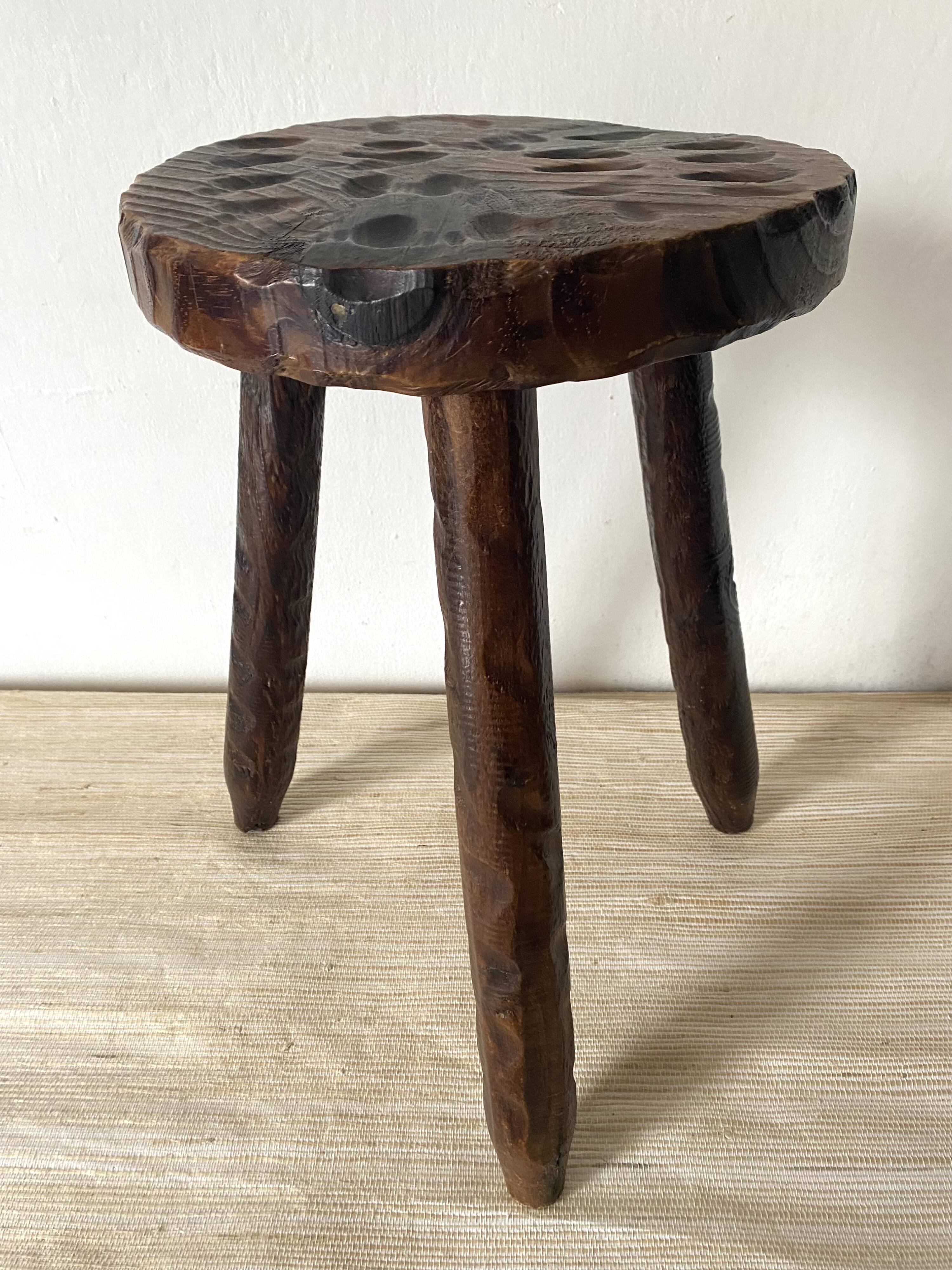 Vintage tripod stool, plant stand