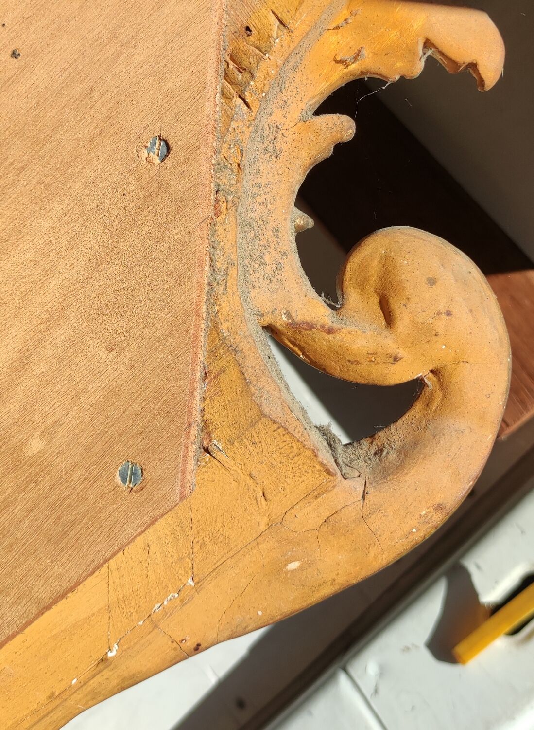 Old large gilded mirror