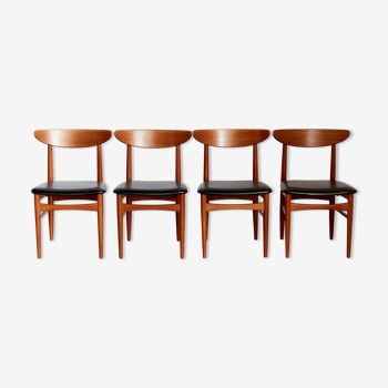 E.W.Bach Teak Dining Chairs for Skovby I Set of Four