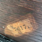 Octagonal oak table, 19th century, griffins