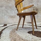 Brutalist wooden chair 1960