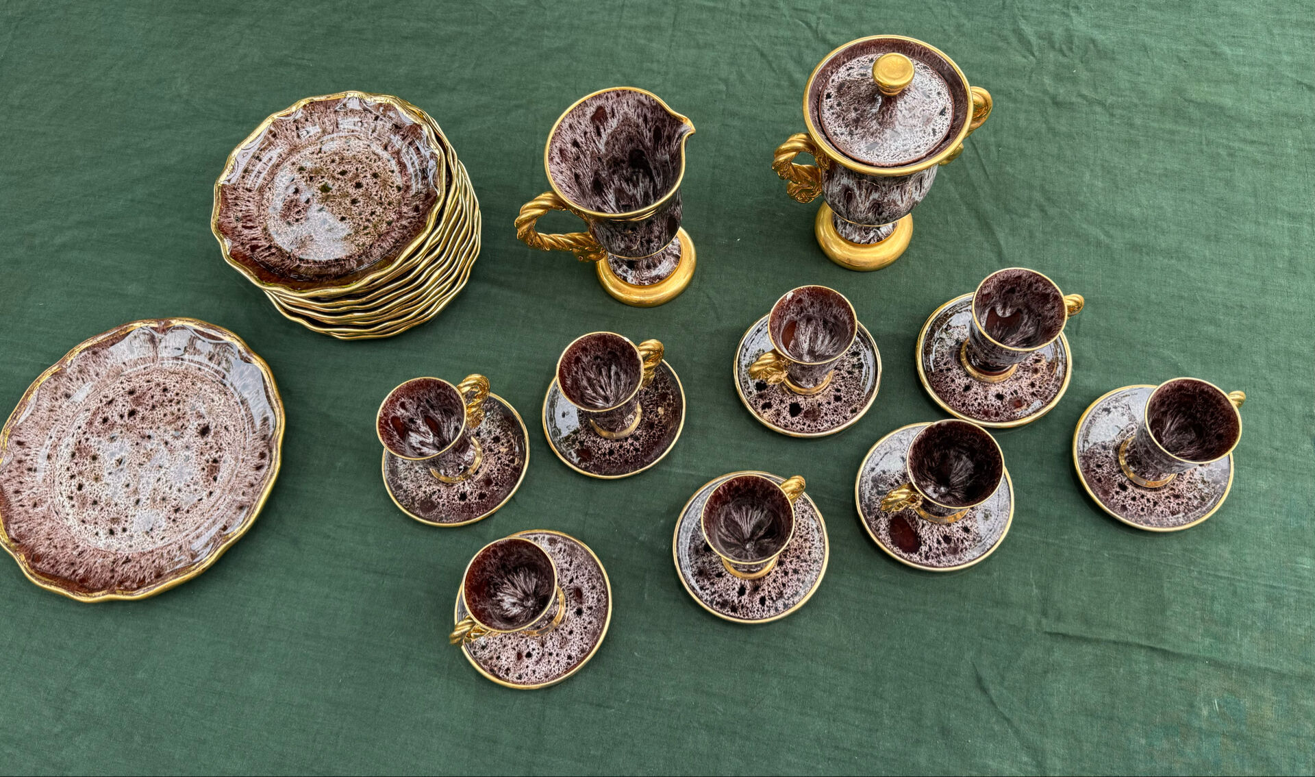 Coffee/dessert service Marius Giuge Vallauris