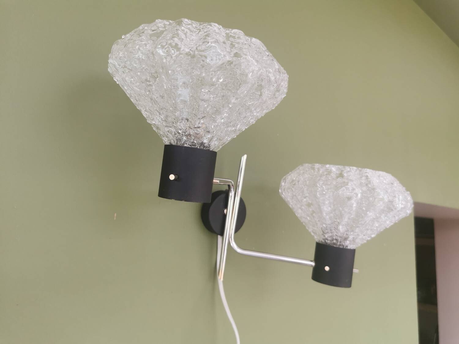 Vintage double wall light from the 60s