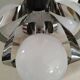Design space age 3 globes opaline and stainless hanging lamp