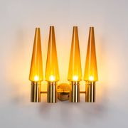 Hans Agne Jakobsson wall lamp made from brass with orange shades