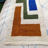 Tapis beni ouraine de couloir fait main taille 75 x 300 cm