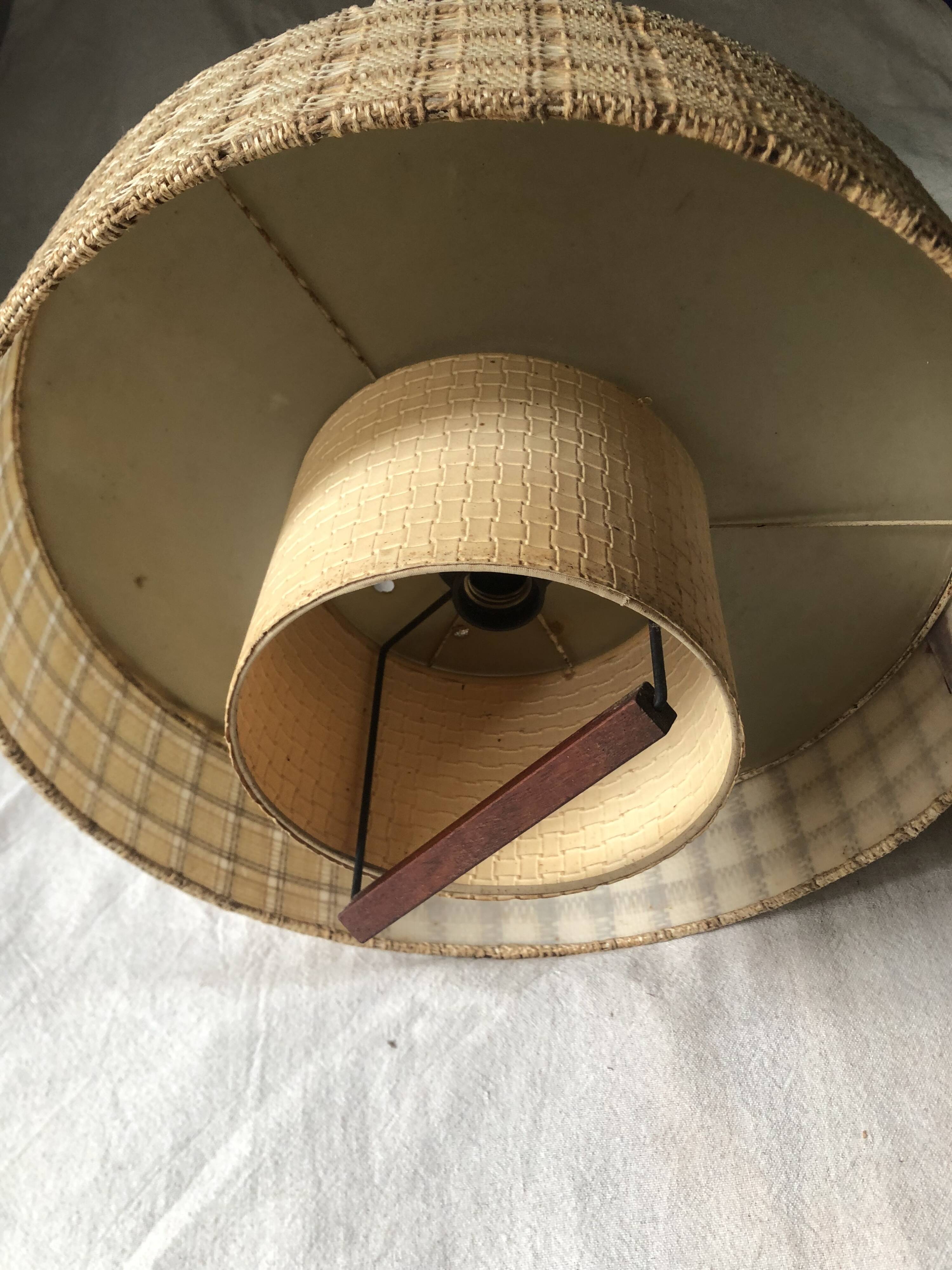 Scandinavian teak pendant light from the 60s/70s vintage