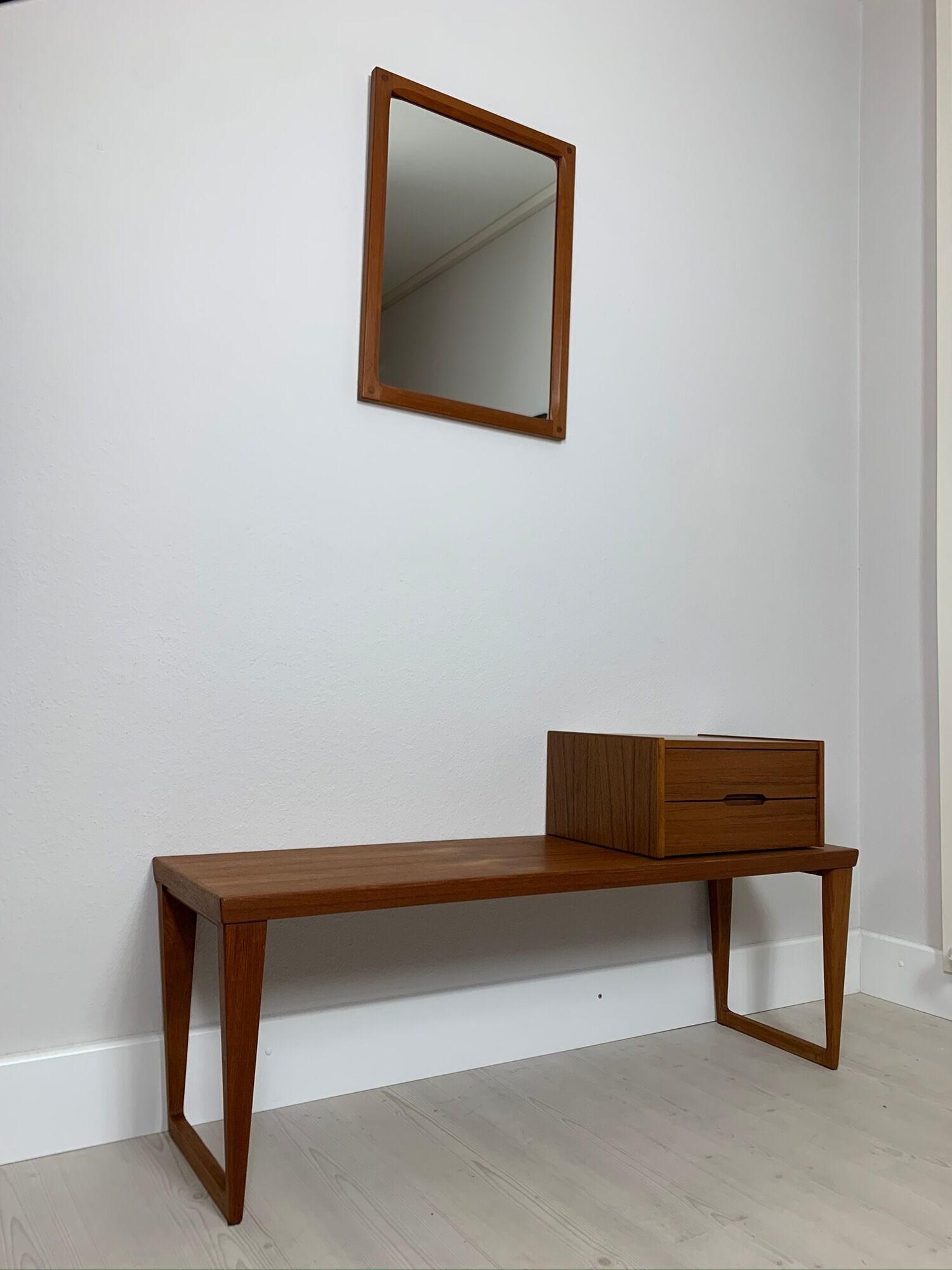 Danish mid-century teak bench Kai Kristiansen for Aksel Kjersgaard, 1960s