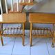 Pair of bamboo rattan bedside tables from the 70s.