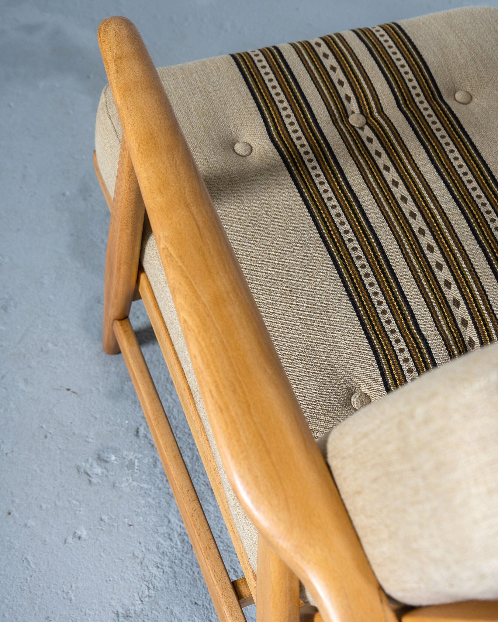Fauteuil danois du milieu du siècle en hêtre, vers 1960, Danemark