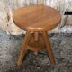Vintage Light Wood Tripod Screw Painter's Stool #A632