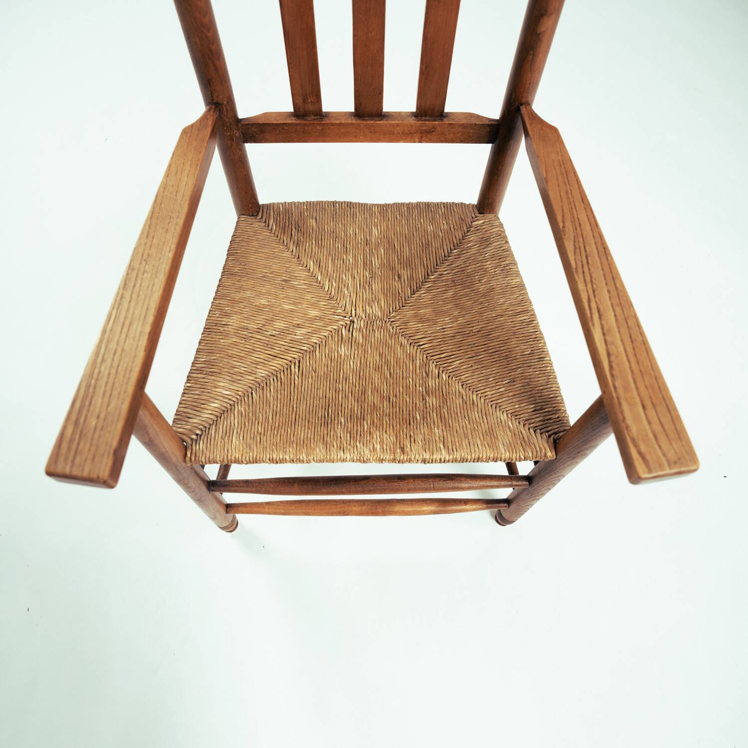 Amsterdam school art deco woven arm chair, 1940s