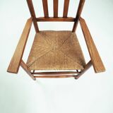 Fauteuil Art déco en chêne de l'école d'Amsterdam, années 1940