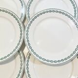 6 plates Sarreguemines Nobilis decoration crown