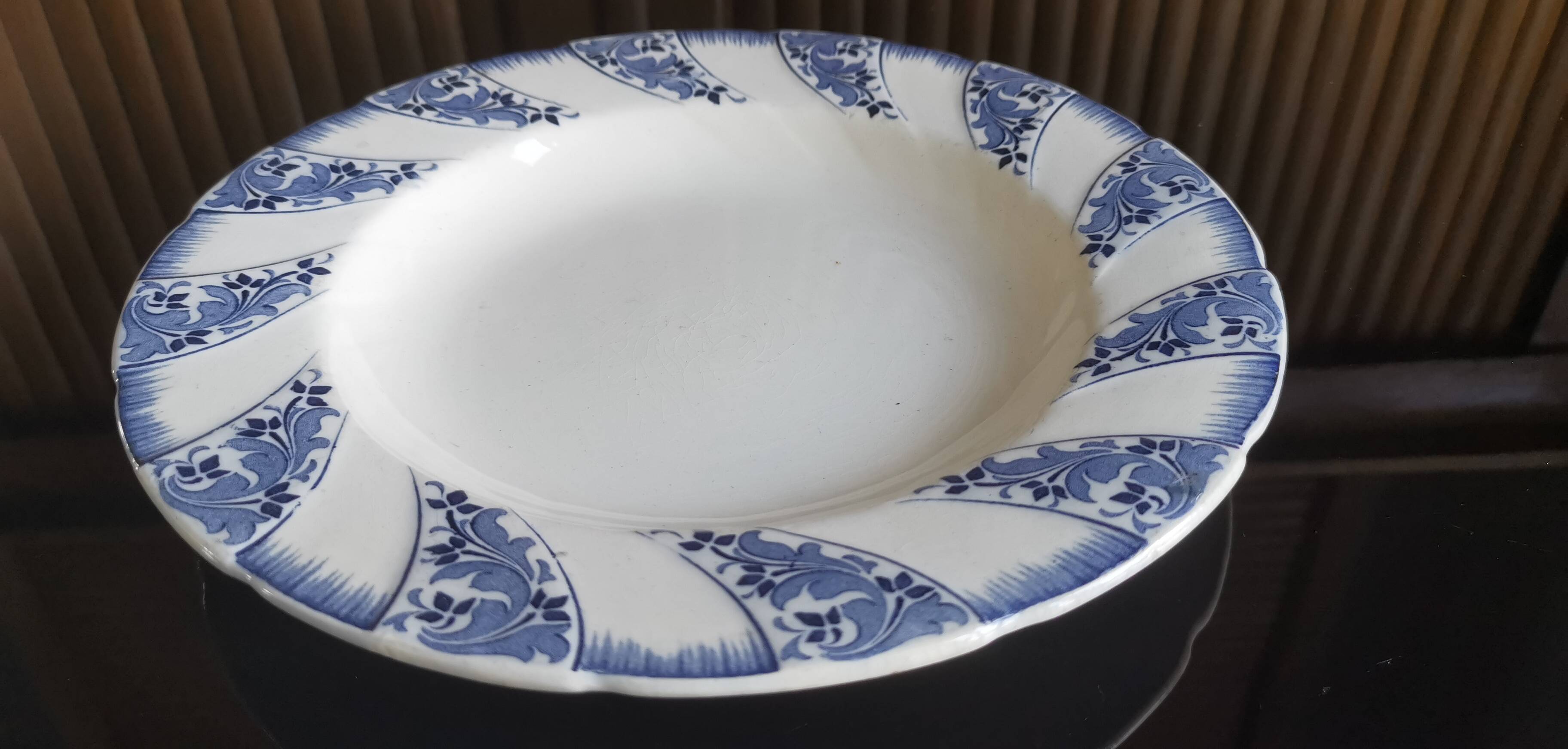 Old Vermont and Blanchet iron earthenware dish