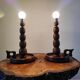 Pair of vintage brutalist lamps 1950/60