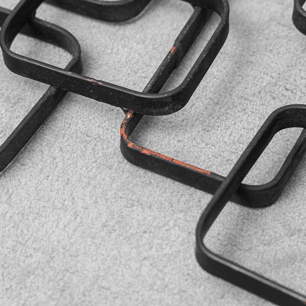 Vintage wall coat rack in metal, 1970s modernist