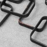 Vintage wall coat rack in metal, 1970s modernist