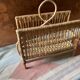 Rattan magazine holder
