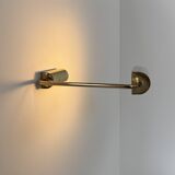 Vintage adjustable brass wall light, France, 1970.