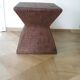 Side table - woven rattan - colonial style - vintage hourglass shape