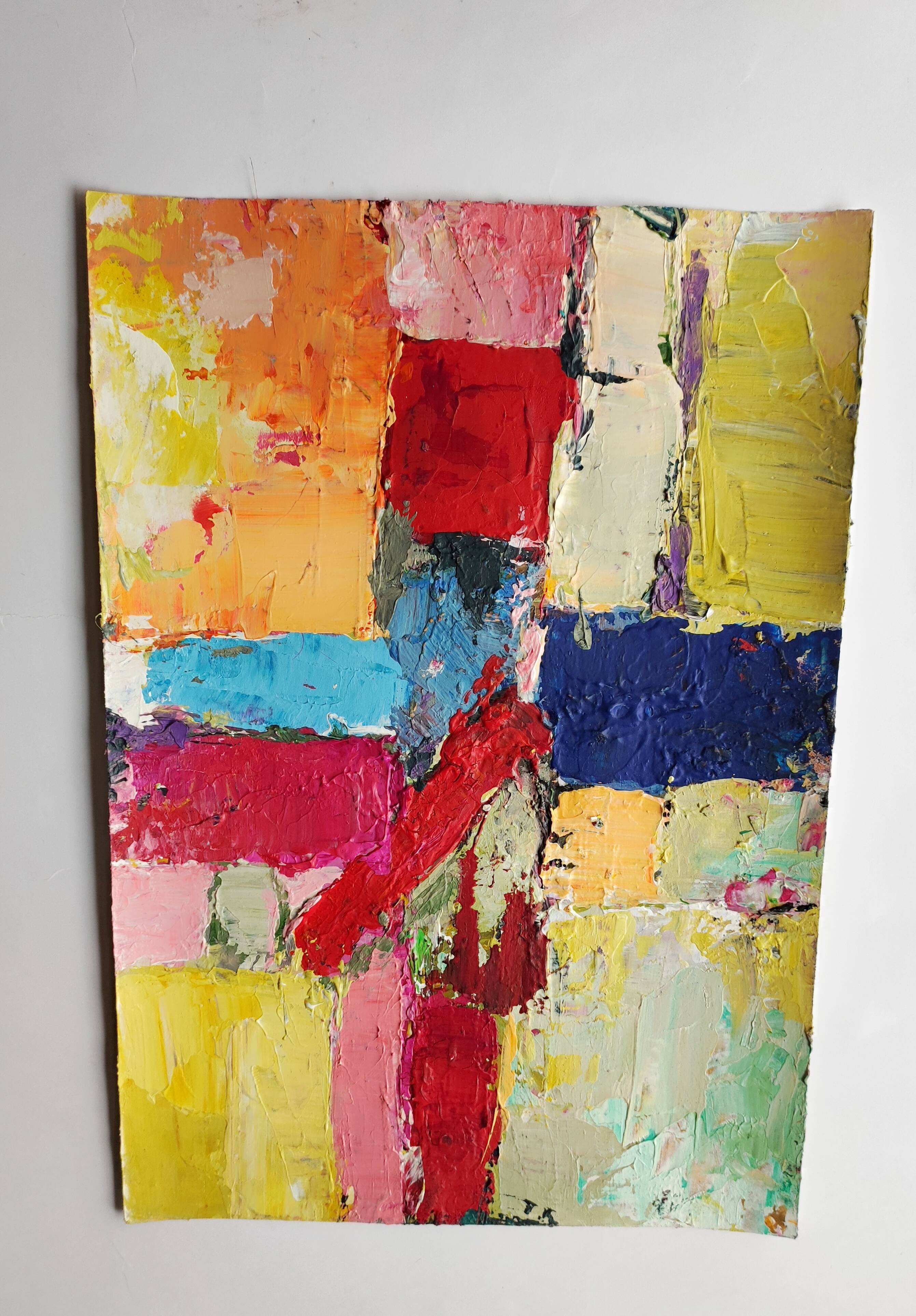 Original painting Modern abstract art Stael