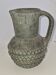 Vintage terracotta vase pitcher from the Parthenon manufacture, Spain.
