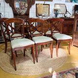 Set of 6 cherry wood chairs