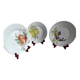 3 hand-decorated plates