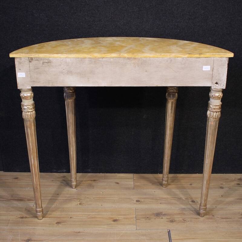 20th century Italian lacquered Louis XVI style console table