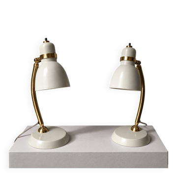 Paire de lampes de bureau norvégiennes, attribuées à Høvik Verk Norvège.