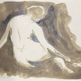 Painting signed in Chinese ink “female back”