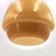 Suspension verre opaline jaune moutarde camel, années 70