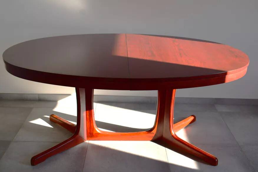 Vintage Baumann style dining table from the 1960s-1970s
