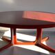 Vintage Baumann style dining table from the 1960s-1970s