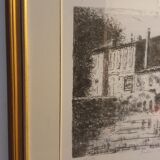 Framed lithograph