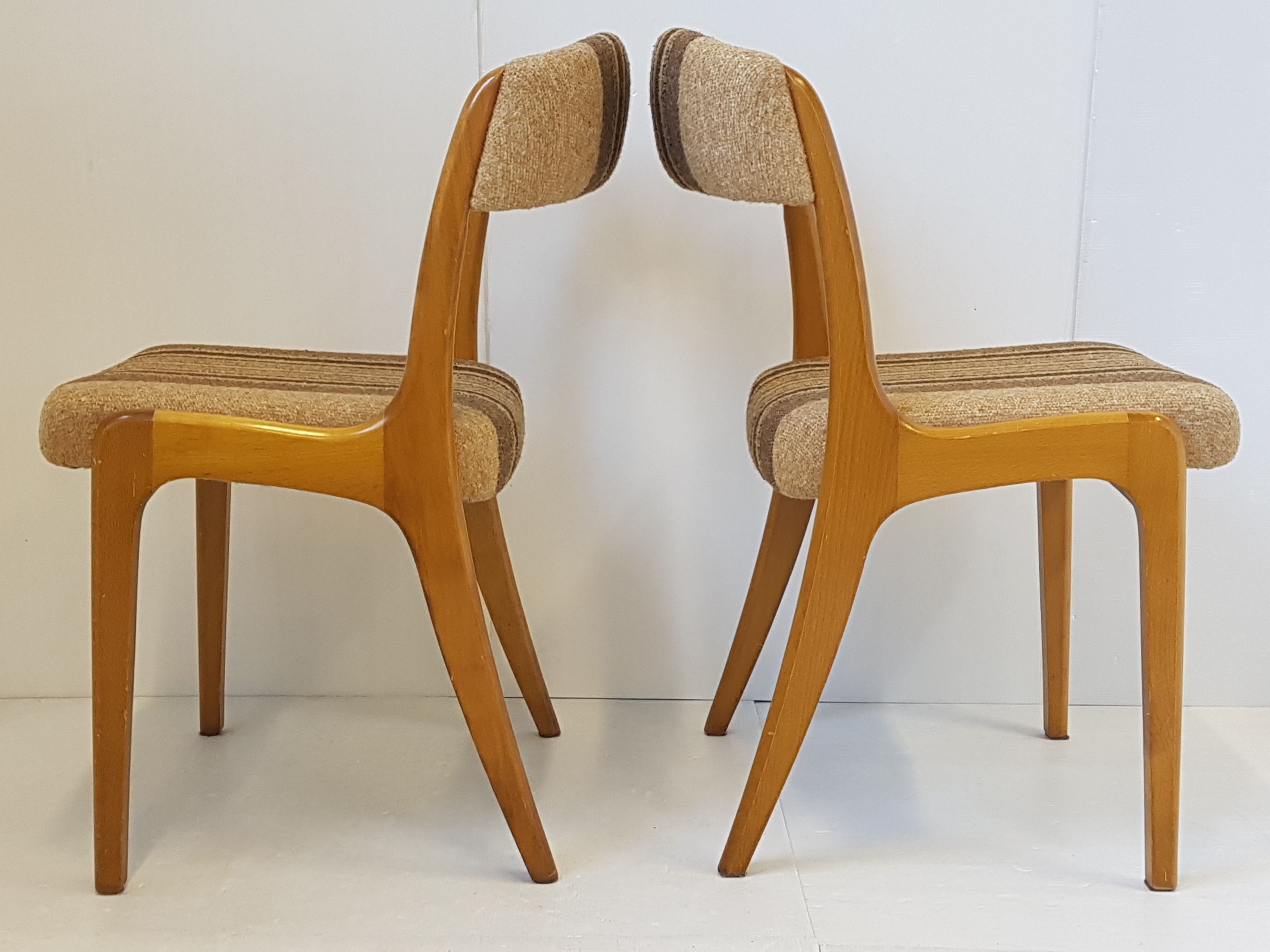 Suite de 6 chaises vintage 1970 style Baumann