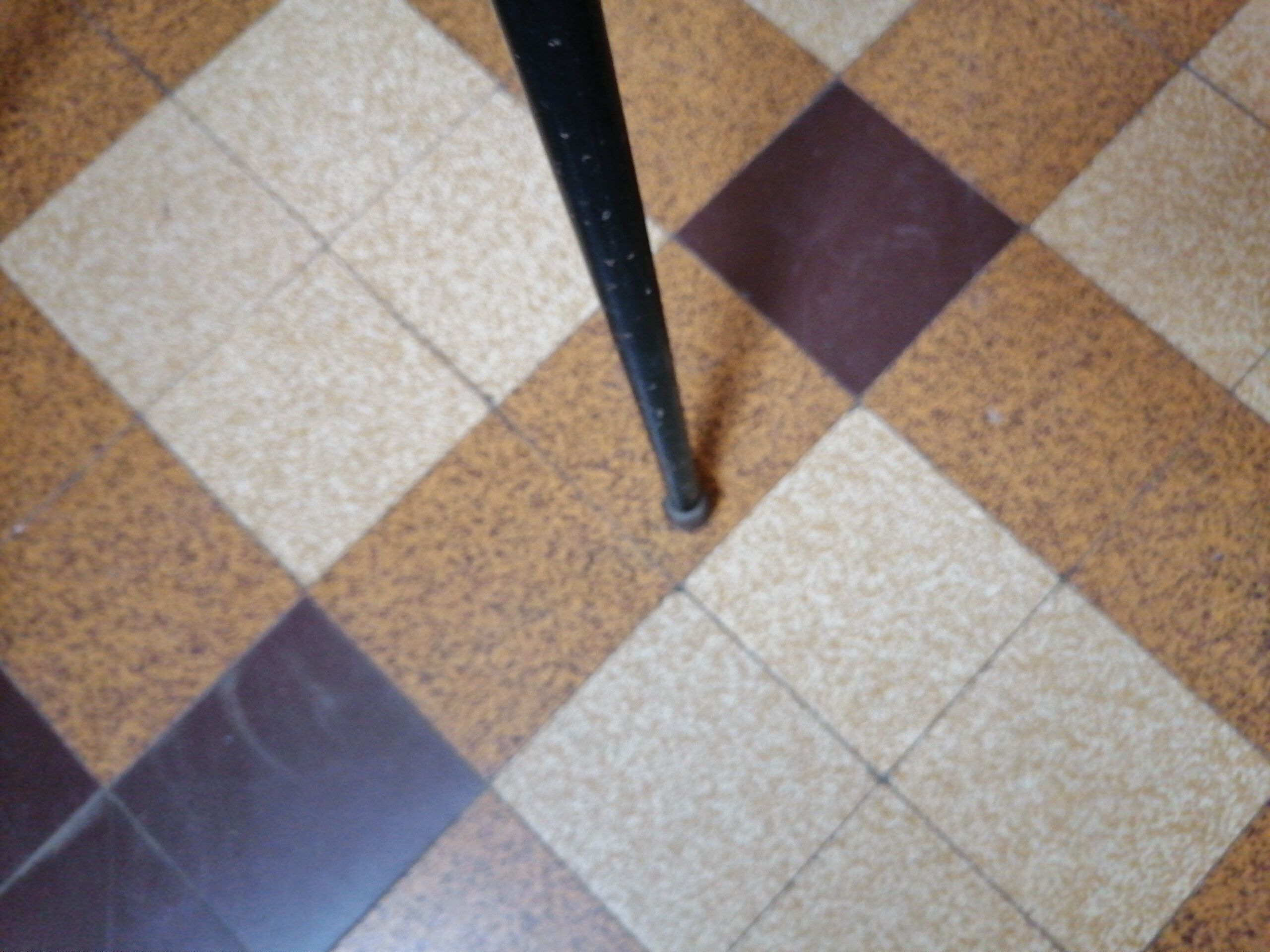 Coffee table structure iron ceramic black and white 1950/60