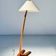 Vintage teak Dornstab floor lamp by J.T. Kalmar & A. Pöll, Austria, 1947